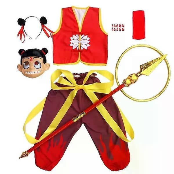 Devil Boy Advent Party Performance Samma Stil Nezha Kläder Cosplay Anime Performance Jumpsuit 170cm