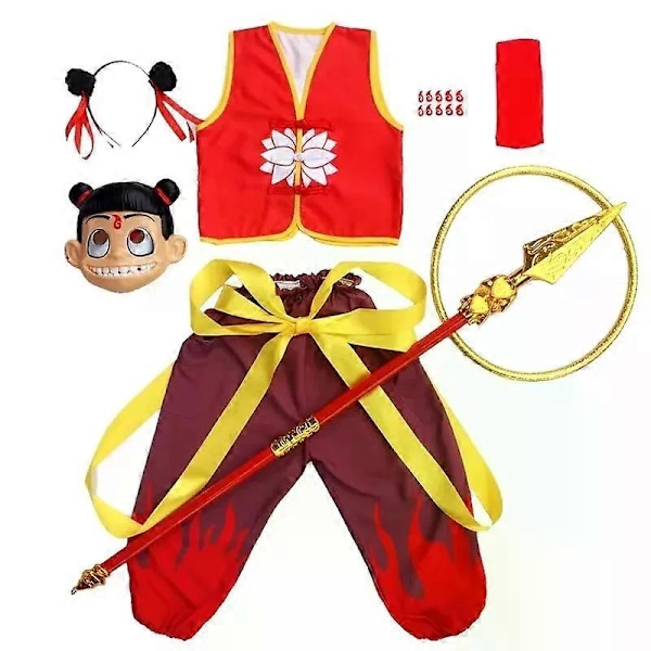 Devil Boy Eventfest-Antrekk i samme stil som Nezha-klær Cosplay Anime-opptreden Jumpsuit 150cm