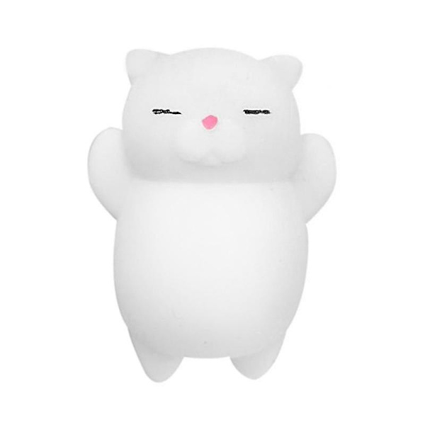 1 stk Antistress Squishy Legetøj Mini Klem Legetøj Squishy Kat Sød Kawaii Dukke Blød Klæbrig Squishi 02 white cat