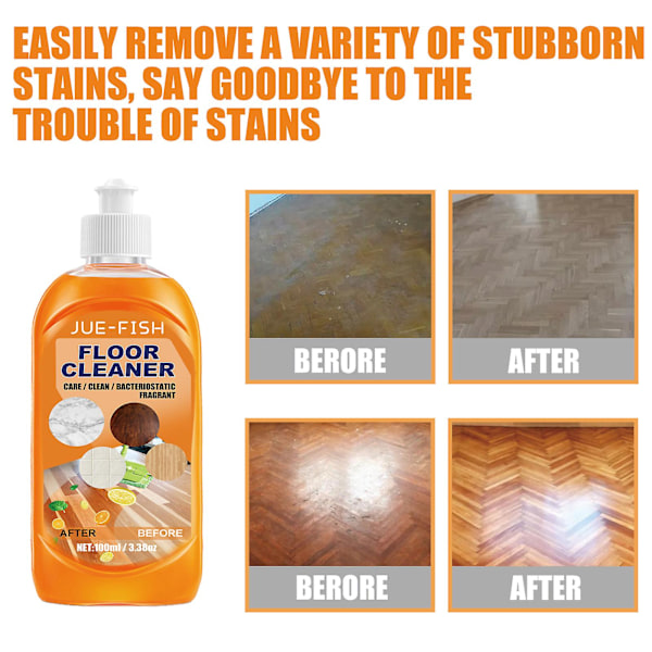 3x Strong Floor Cleaning Liquid Detergent 100ml Powerful Decontamination Floor Cleaner