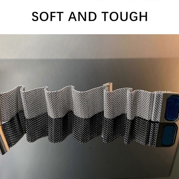 Urremme i rustfritt stål med justerbar spenne - Motebestandig urrem for de fleste klokker space gray