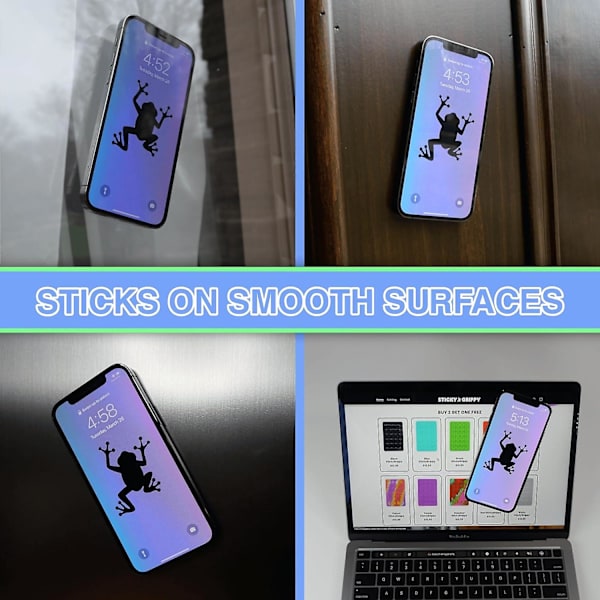2x Imuripinnoitettu Puhelin Korttipidike, Puhelimen Lompakko Silikoniliima Puhelinvarustepidike iPhone & Androidille, Kädet Vapaat Puhelinpidike 2pcs black