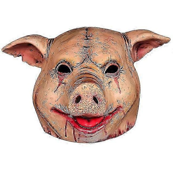 Saha Scary Pig Mask Halloween rekvisiitat Aikuisille Miehille Naisille Hauska Pelottava Puku Halloween Karnevaali Mardi Gras Helppo Halloween Puvut -CHNSZ