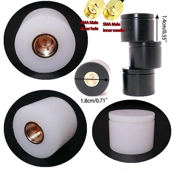 2 stk Sorte Wifi 2.4 G Mini Antenne Zigbee Ekstern Antenne 2.4 G Modul black sma
