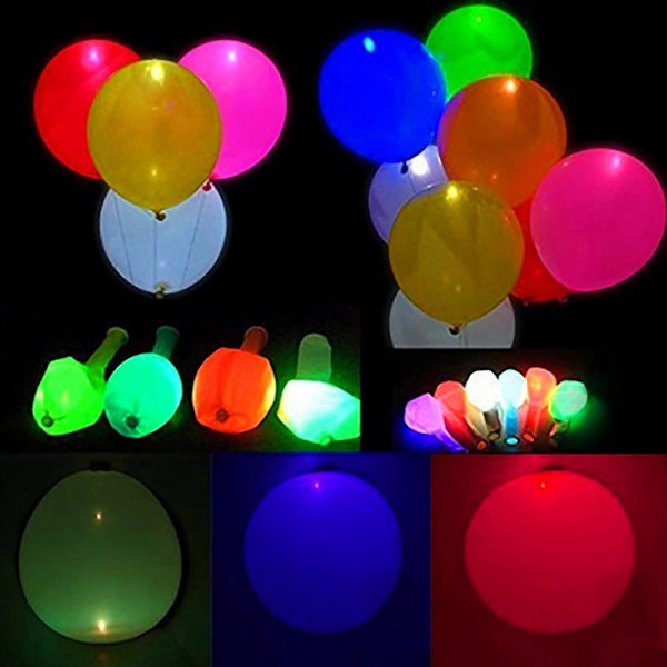 Helium Ballongburk Lysande blinkande ballonger födelsedagsfest plats layout färgglada LED-ballonger