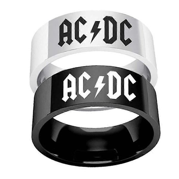 Muodi Trendikäs Retro Rock Band Acdc Sormus Ruostumaton Teräs Street Party Halloween Sormus Miehille Ja Naisille Rockpunk Korut Lahjat