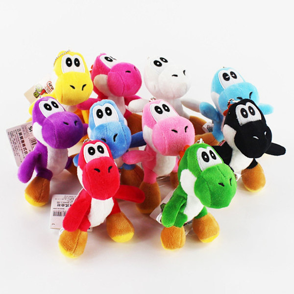 12 cm Super Mario Bros Yoshi -pehmolelu, lasten leluhahmo lahjaksi black