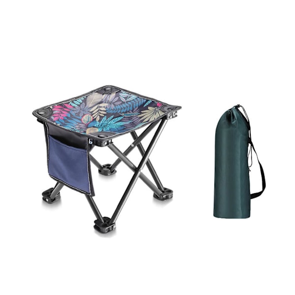 50% RABAT, Foldbar Skammel Sæde Bærbar Teleskopisk Camping Fiske Rejse Stole blue 28cm