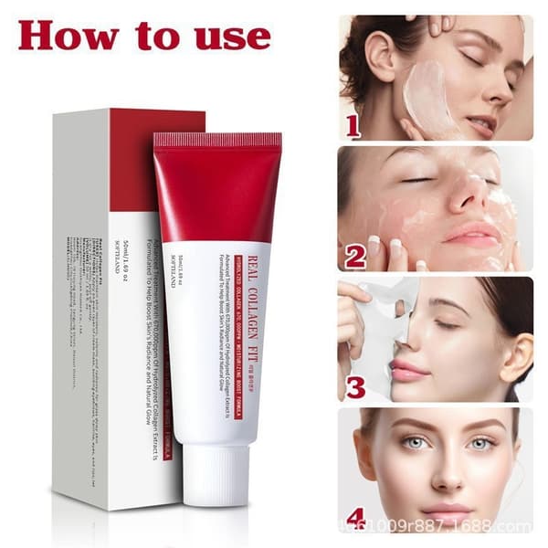 Real Collagen Fit Ansiktskrem 50ml | Hydrolysert Kollagen Fuktighetskrem for Strålende Hud