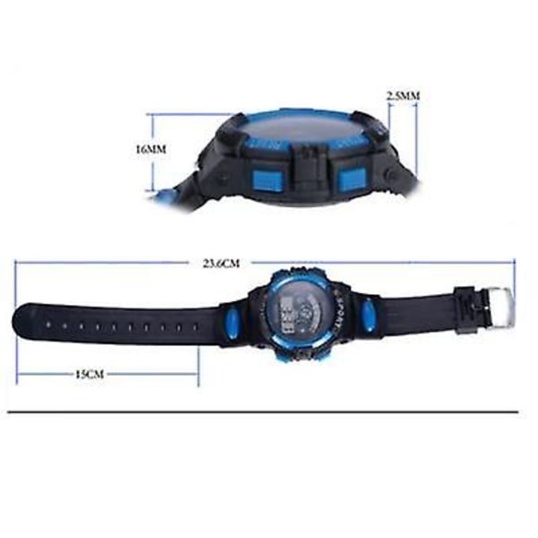 Digital LED Vattentät Sportklocka Armbands Bakgrundsbelyst För Pojkar Flickor Barn Unisex black