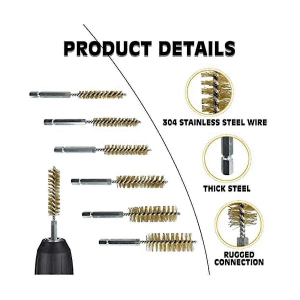 Runde Wire Brush Diameter Rustfrie Stål Rørbørster I Ulike Størrelser Med Runde Wire Børster F