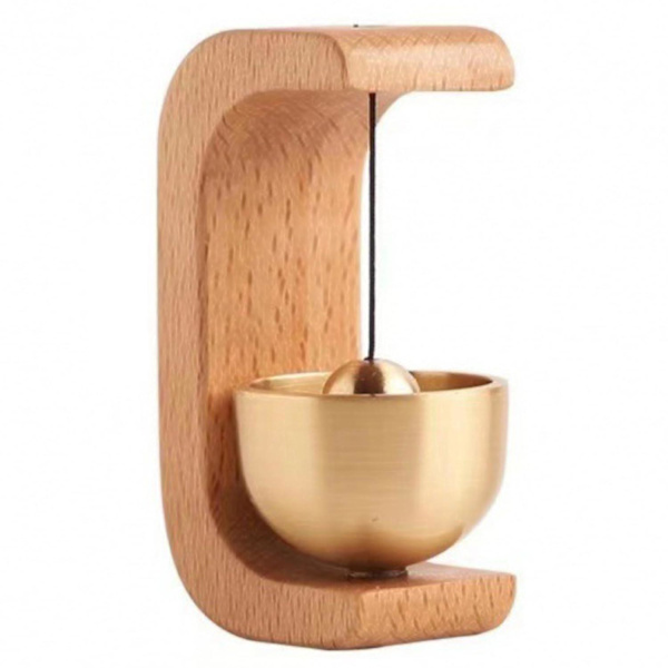 Magnetisk butiksklokke Suzuki dørklokke vindspil egnet til køleskab værelse baggård restaurant hjem have vindspil housewarming gave -GSL 5. maj. light brown
