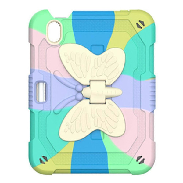 Yhteensopiva iPad Mini 6 2021:n kanssa, potkutelineellä, perhossiivillä, kynäpidikkeellä, kestävä ja vahva colorful green
