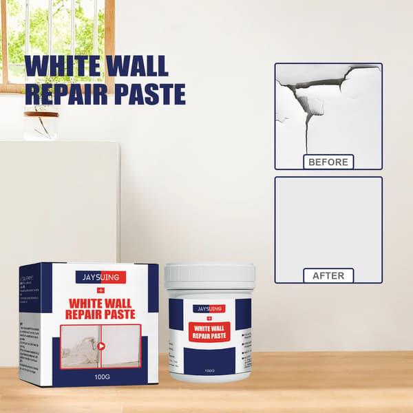 2-pack specialerbjudande Jaysuing Multi-Purpose Vit Väggspackel är lämplig för väggunderhåll, renovering och hemväggsreparation.