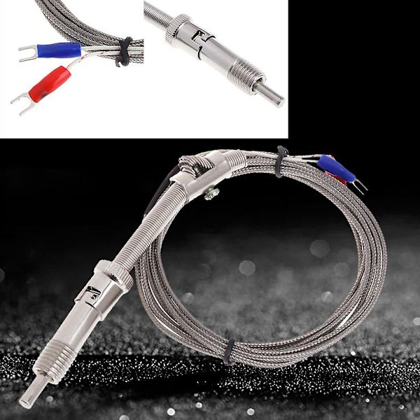 Uppgraderad Termoelement K-Typ Temperatursensor 0~400 2m/6.6ft Trådprob