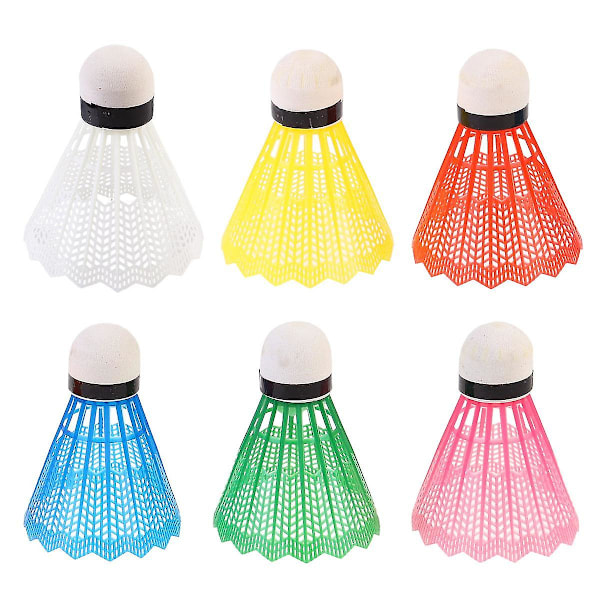10 st Färgglada Boll Badmintonbollar Badmintonfjädrar Utomhussporter Badmintontillbehör (slumpmässig färg)