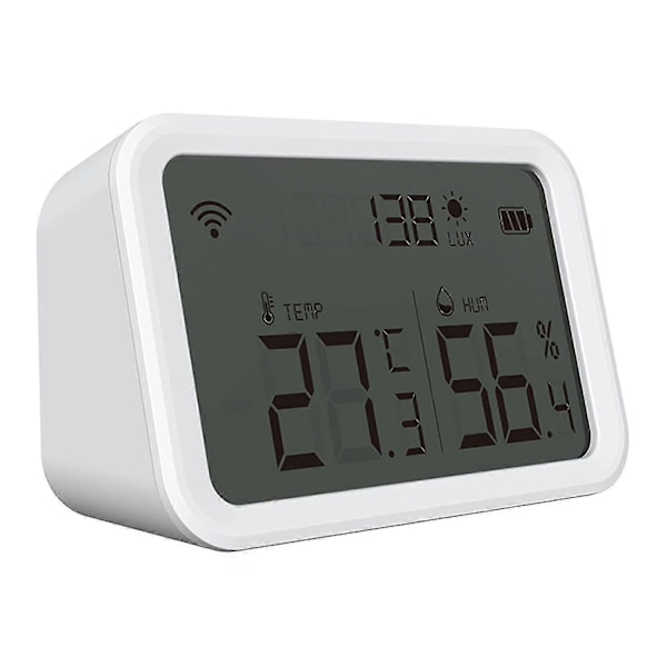 Smart Temperatur- och Luftfuktighetssensor Zigbee Trådlös Hygrometer Termometer Med Appvarningar Och Dataexport För Växthus Vinkällare Zigbee Hub Krävs
