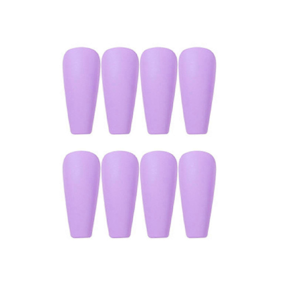 Beauty Secrets Neglelim 24 stk. Manicure Patches Bærbar Negle Lang Færdig Fransk i