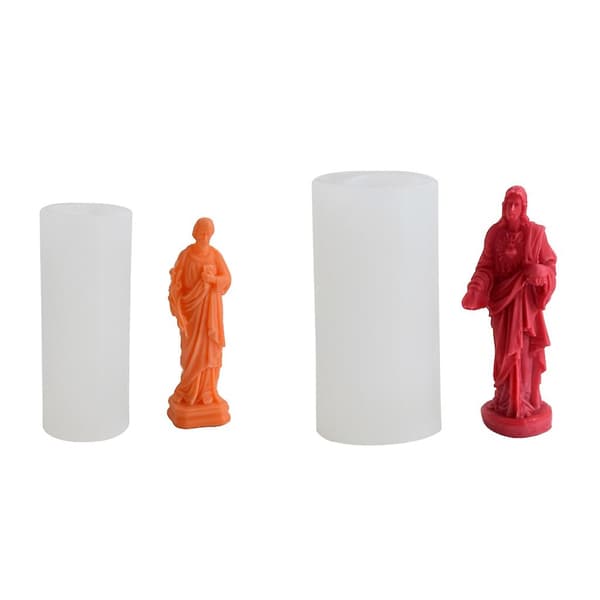 3D-Jesus Stearinlys Silikonforme Savior Jesus Harpiksforme Til DIY Stearinlysfremstilling l