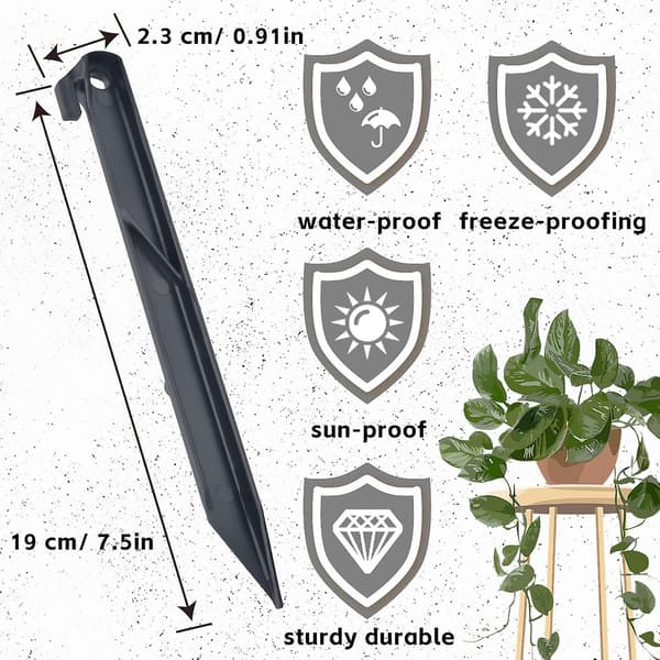 12 stk 9 Store Oppblåsbare Plugger Plastplugger For Campingtelt, Erstatningsplugger Oppblåsbart Teltet Strandtelt Plugger 12pcs