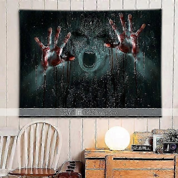 Halloween Dekoration Monster Holiday Wall Tapestry Art Decor Tæppe Gardin Picnictæppe Hængende Hjem Soveværelse Stue Sovesal Dekoration Ps -C 150cm 100cm