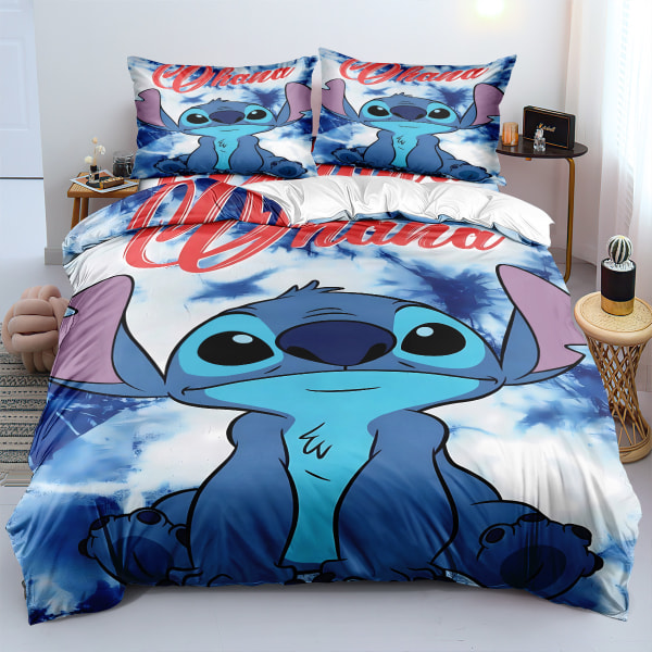 Stitch-sarjan harjattu kolmiosainen setti RM-8 180*220 three-piece set