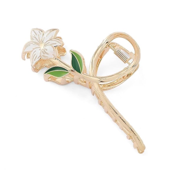 Hårklämma Guld Blomma Hårnål Krabba Hårnål Hårband Hästsvansklämma Hårkläder Hårkläder