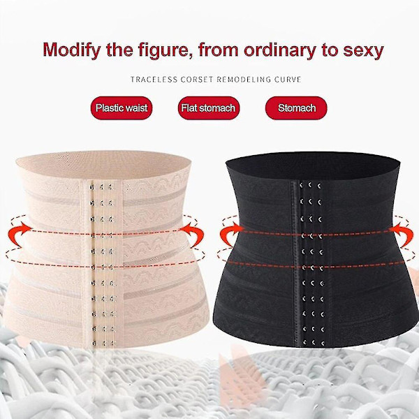 Taljetræner Korset Top Body Shaper Slankende Bælte Korset Kvinder Shapewear Mave Efter Fødsel Mave Korrigerende Modellering Strop, Beige 02 -JRzd
