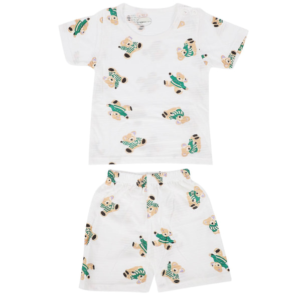 SummerBear Infant Kortärmad T-shirt & Shorts Set, Andas sommarkläder för baby och flickor (140 cm)