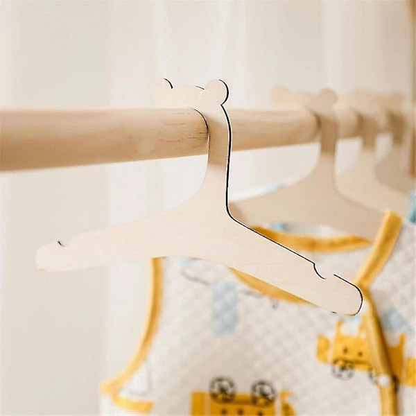 5/10 stk. Kreativ bøjle rack baby træ tøj bøjle hjem piger prinsesse værelse børneværelse indretning-111 -GSL