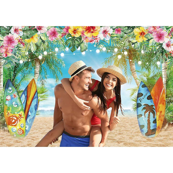Havaijilainen Aloha-juhlan koriste, kesäisen Luau-juhlan taustakankaalla banneri valokuvausta varten Luau Havaijilainen juhlan taustakoristeiden tarvikkeet f