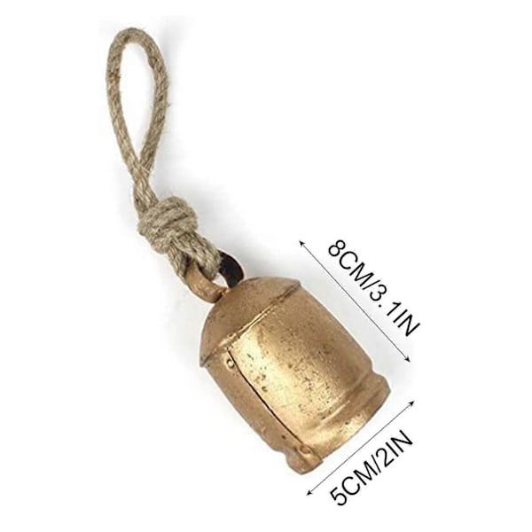 Sett med 3 Juleklokke Messing Ku Shabby Style Metall Henge Store Klokker Dekor