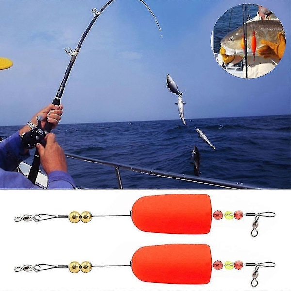 2 st/set Fiskebobber Kork Flytande Gul Boj Fiskeutrustning Tillbehör