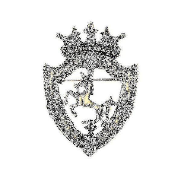 Miesten Pin Retro Badge Metalli Rintaneula Vintage Juhlapuvut Rintaneula Seos Kilpi Hevonen