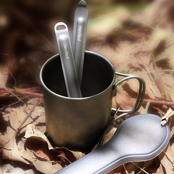 Nextool Utomhus Titan Gaffel Sked Matlagning Titan Sked Bordssilver Bestick Spork Set Bärbar För