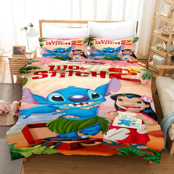 Tegnefilm animation Stitch-serien sengetøj dynebetræk tre stykker Stitch-07 173*218cm two-piece set weight 0.8kg