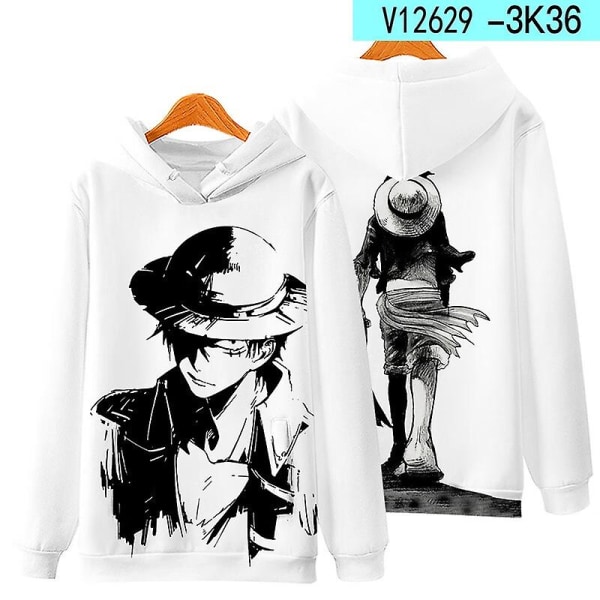 One Piece Perifera kläder för män och kvinnor, One Piece Luffy And Zoro Impression Fan Höst och vinter huvtröja plus sammet M