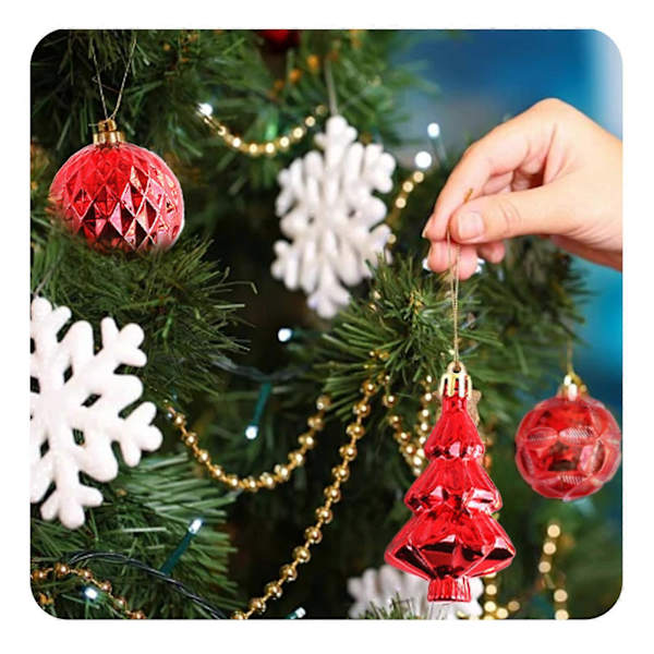 Julgran Nytt Julset 18st Oregelbunden Rektangulär Ask Färgad Julgran Dekorativ Hängande Presentask rd