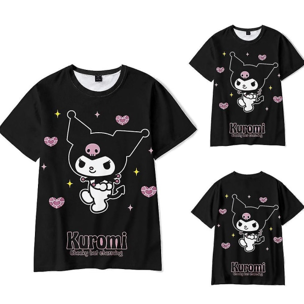 Kvinder Teenagere Kuromi Anime Printing T-shirt Kortærmede Fashion Toppe Gaver 2XL