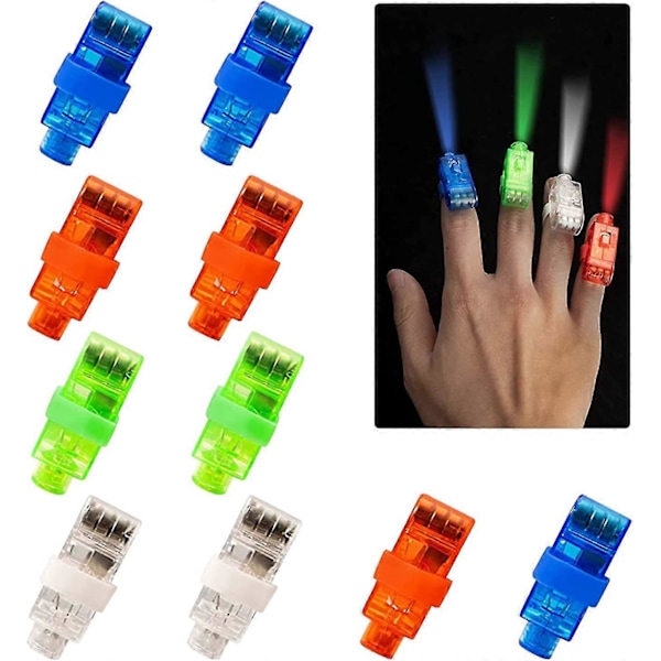 LED-fingerlampe, 20 stk Fingerlykter, LED Fargerike Fingerlys, LED-fingerlampe Gave, Lysringer