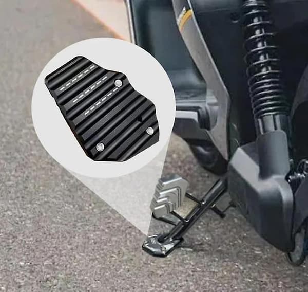 Motorcykel Sidostödsförlängningsplatta i Aluminiumlegering titanium