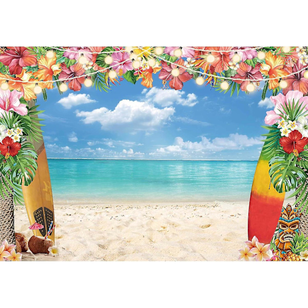Havaijilainen Aloha-juhlan koriste, kesäisen Luau-juhlan taustakankaalla banneri valokuvausta varten Luau Havaijilainen juhlan taustakoristeiden tarvikkeet g