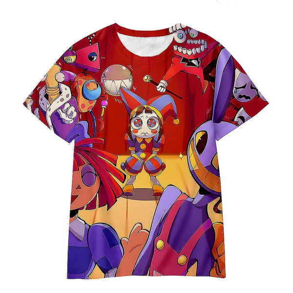 The Amazing Digital Circus Printed T-shirt Børn Drenge Piger Kortærmede Tee Shirt Toppe D 15-16 Years