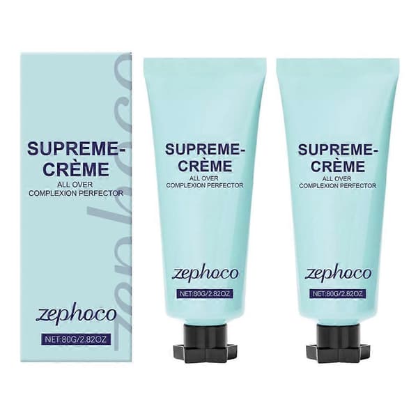 Supreme Creme All Over Complexion Perfector Langvarig Concealer Foundation - Vanntett, Egnet for Kropp og Ansikt 2pcs