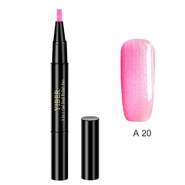 2 stk Gel Polish Pen Hybrid Lak Pen Semi Permanent Neglekunst Soak c