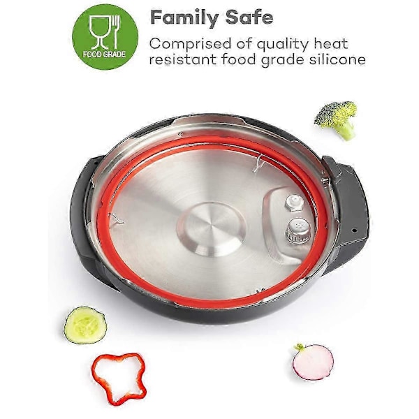 Tiivisterenkaat Ninja Foodi 8 Quart -laitteeseen, silikonitiivisteen lisävarusteet, kumikorvaus