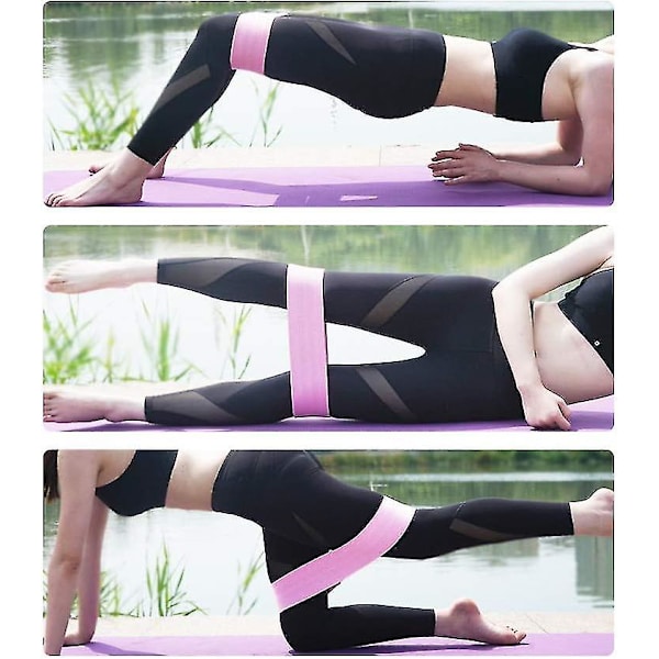 Modstandsbånd Booty Bands Sæt til Bagdel Ben Glutes, Skridsikre Træningsstof Hoftebånd Træningsbånd til Kvinder med Bæretaske, 3pak -GSL