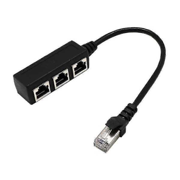 Ethernet RJ45 Splitter Kabeladapter 1 til 3 Port LAN Netværk Stikkontakt til Netværksudvidelse Dropshipping