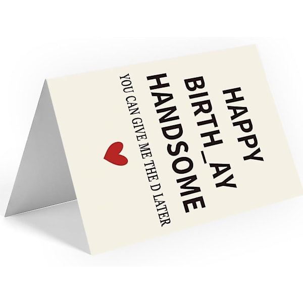 Hauska syntymäpäiväkortti ja lahjat miehille, aviomiehelle, poikaystävälle, hänelle, Happy Bday Card ZD B2 2 pcs
