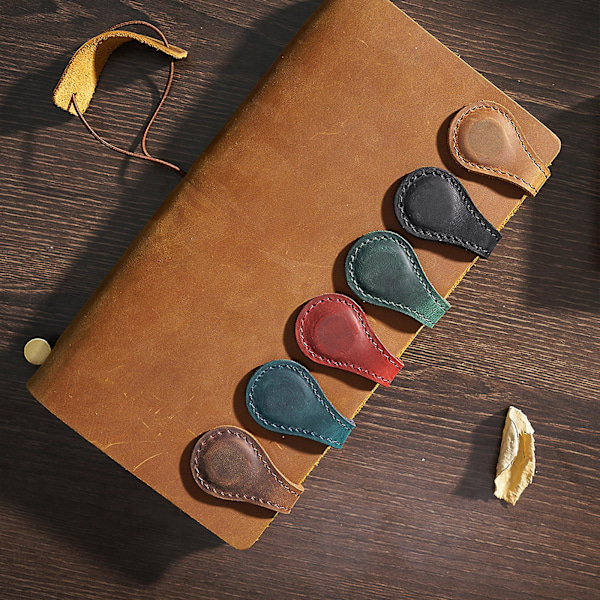 Magnetiske Bogmærker, Vintage Læder Bogmærker Klips, Dobbeltsidede Magnetiske Sideskillemærker Læder Klassisk Bogmærke Til Bogelskere Gaver grey anchovy leather patterns